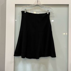 Loft Black Midi Flow Skirt, Size 4P